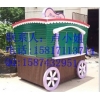商業街售貨車，實木售賣車，廣場木制售賣亭