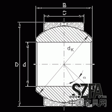 關節軸承 GE10-PB, 根據 DIN ISO 12 240-1 標準，尺寸系列 K，需維護