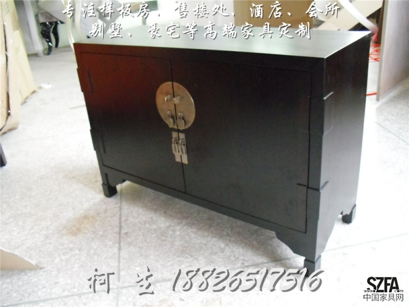 床頭柜、矮柜、餐邊柜、新中式家具、樣板房家具、中式家具、深圳家具廠 18826517516 柯生 (1)