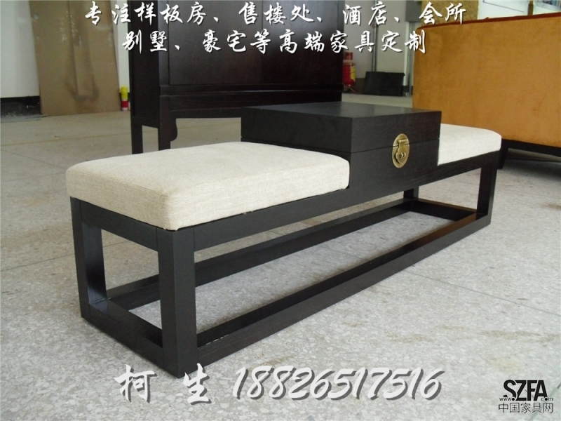 羅漢床、新中式沙發、新中式家具、樣板房家具、中式家具、深圳家具廠 18826517516 柯生 (2)
