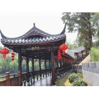 防腐木長廊，風雨連廊，園林廊架，產品規格多樣，可來圖定制
